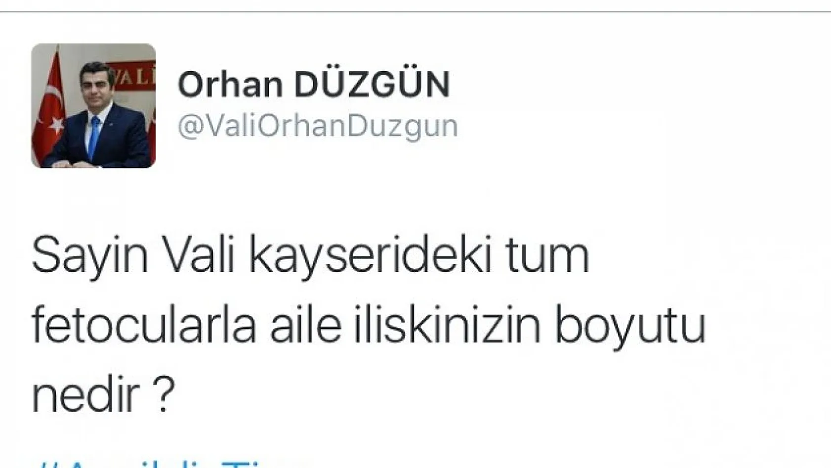 Kayseri'nin eski Valisi'nin Twitter hesabı da hacklendi