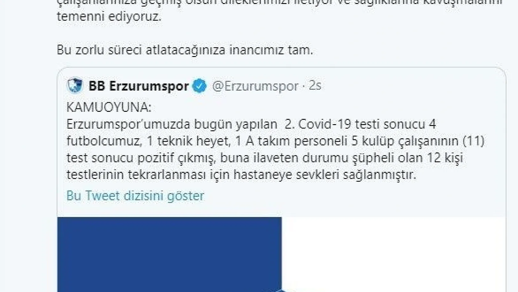 Kayserispor'dan Erzurumspor'a ve Giresunspor'a geçmiş olsun mesajı
