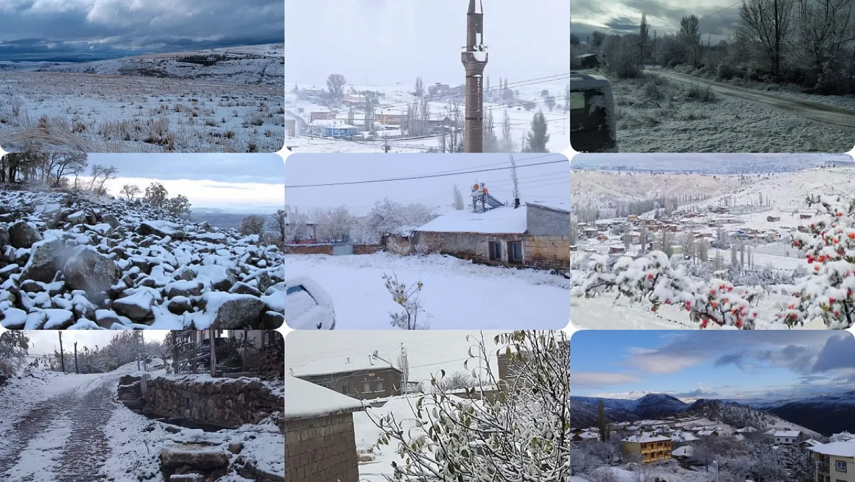 Memleketten kar manzaraları! Bu fotoğraflar Kayseri'de çekildi