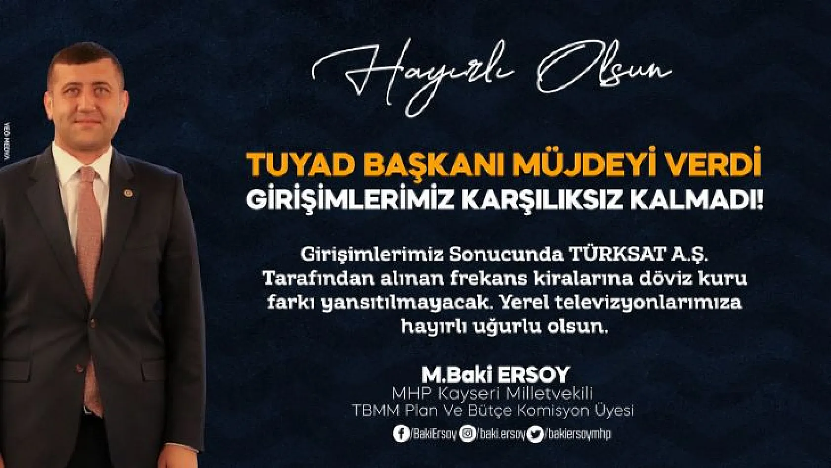 MHP Milletvekili Baki Ersoy'dan, 'döviz kuru' müjdesi: Fark yansıtılmayacak!
