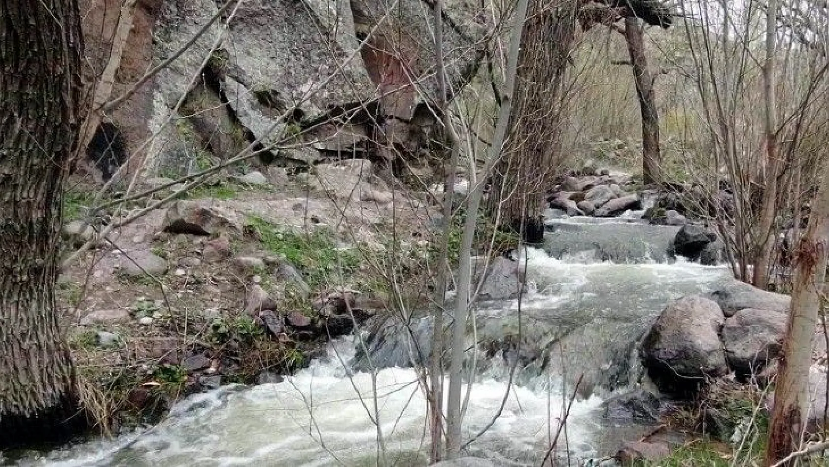 Erciyes'in karı eridi Kırlangıç Vadisi coştu