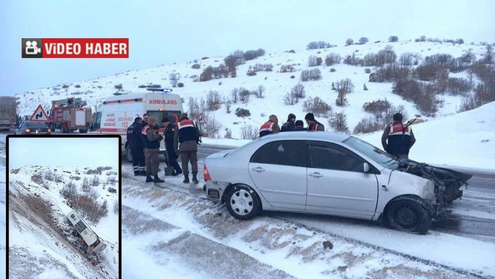 Pınarbaşı'da feci kaza: 35 yaralı