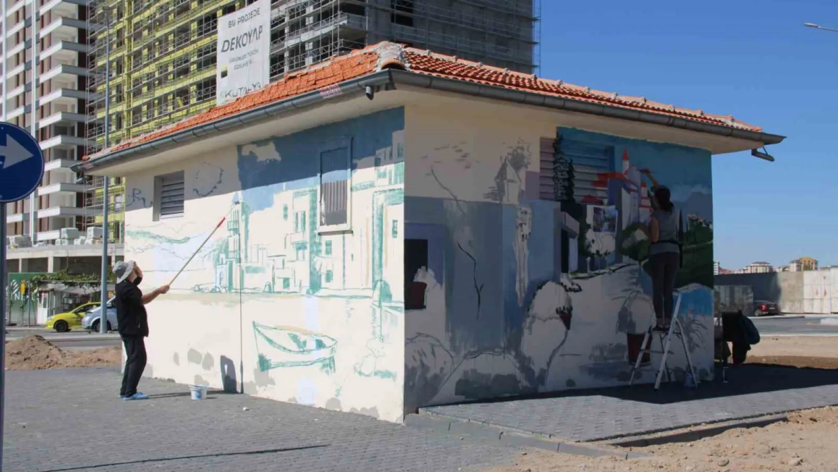 Kayseri'de duvarları tabloya dönüştürüyorlar