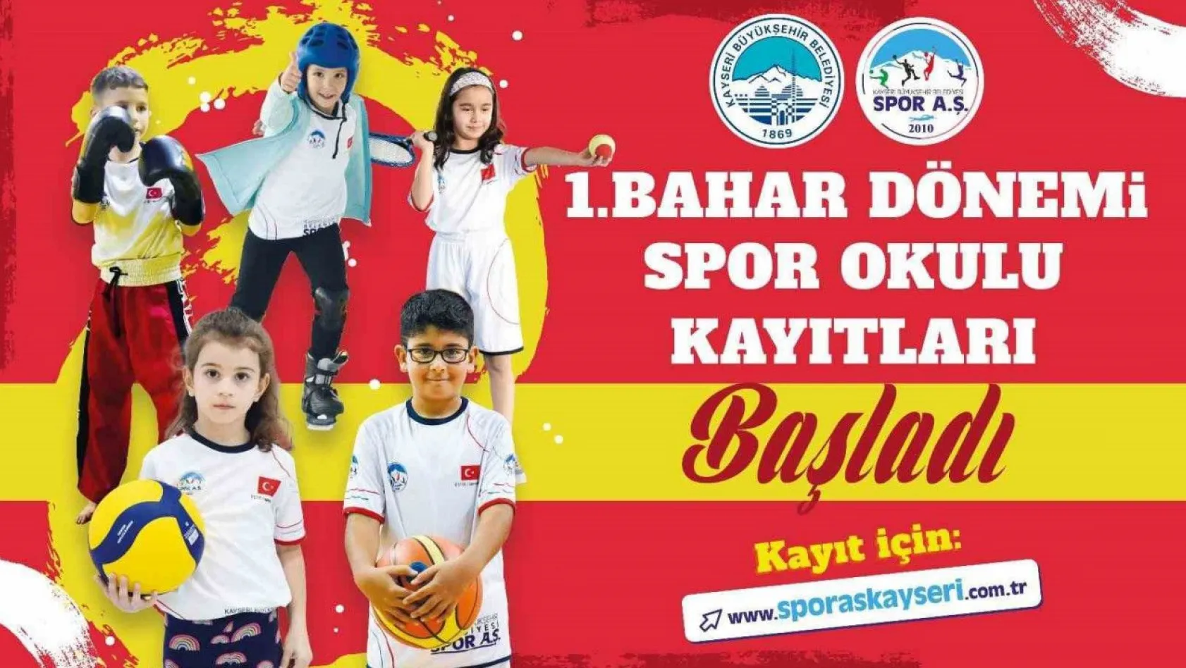 Spor A.Ş.'nin Bahar Dönemi Spor Okulları Kayıtları Başladı