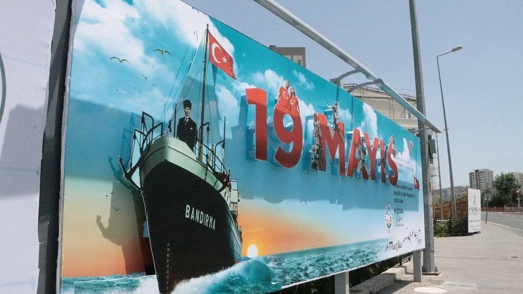Talas Belediyesi'nden müthiş 19 Mayıs billboardı