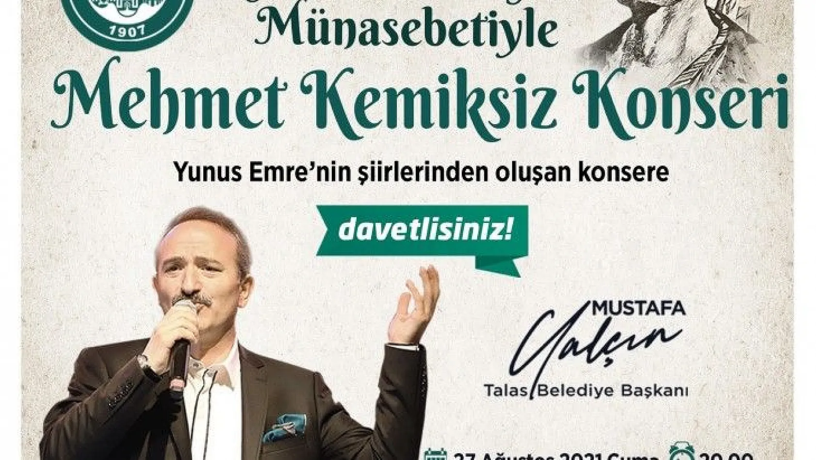 Talas'ta Mehmet Kemiksiz konseri