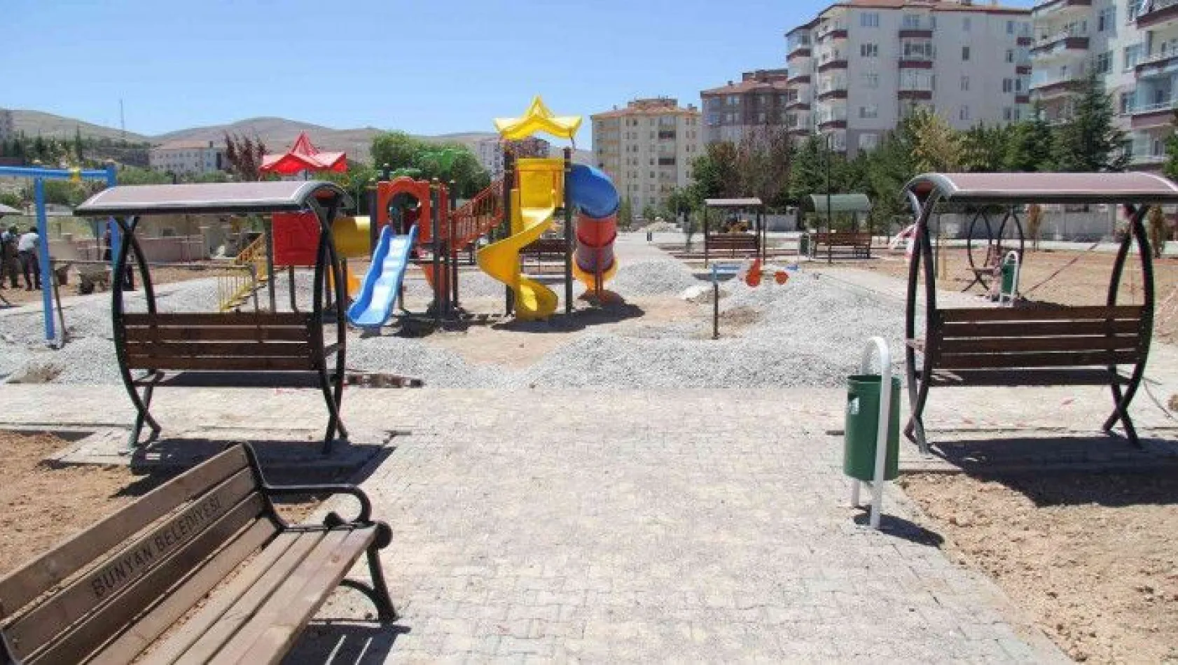 Bünyan'da çok amaçlı park yapım çalışmaları sona geldi
