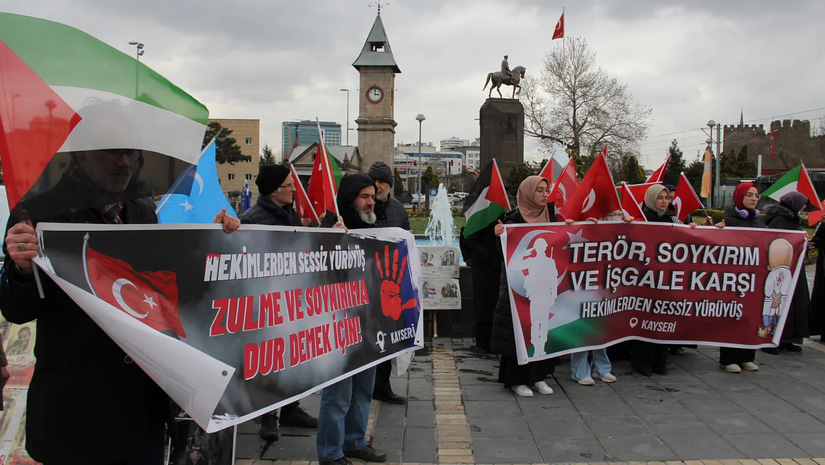 Filistin'e destek olmak için yürüdüler