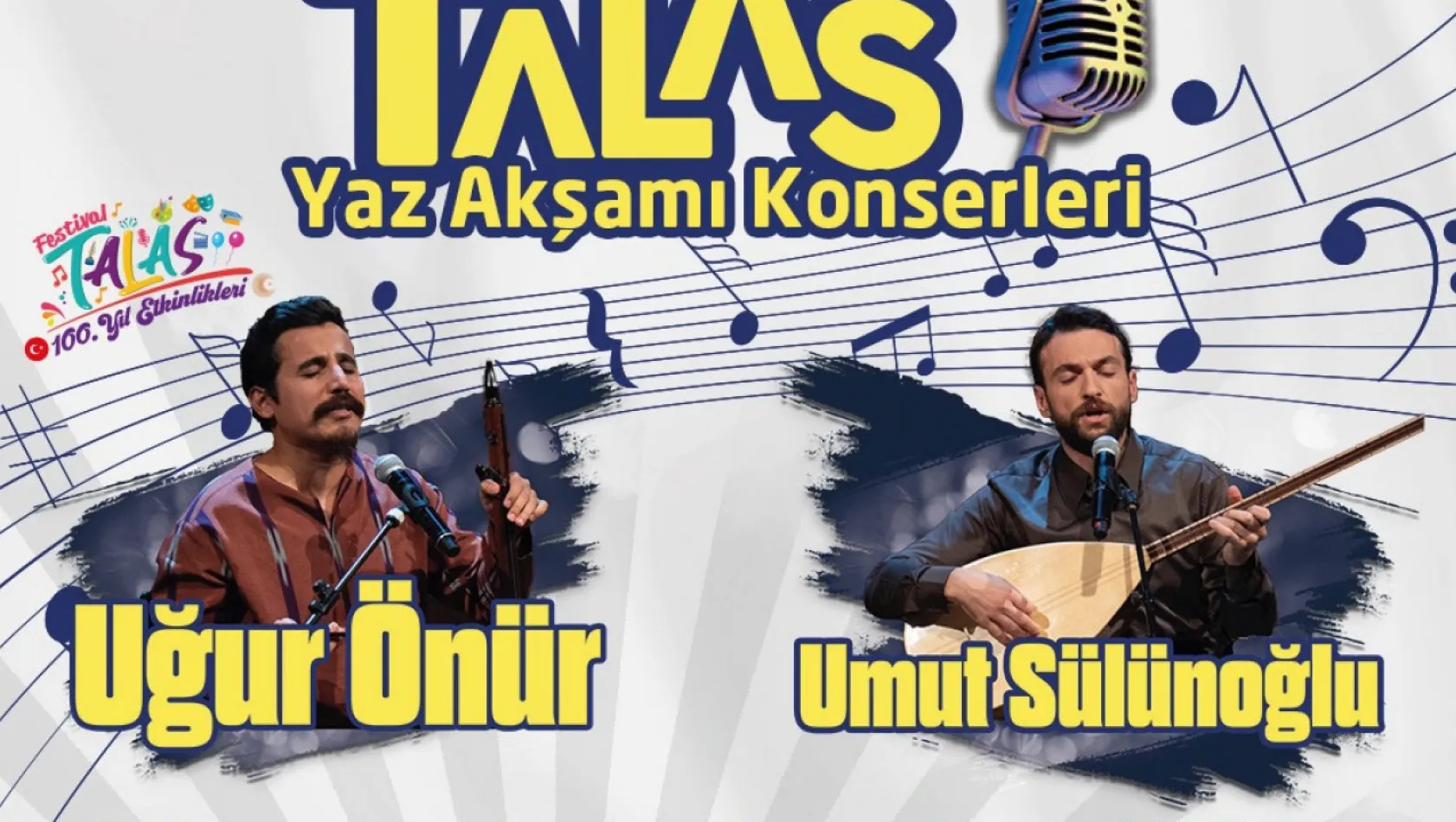 Türk Halk Müziği'nin sevilen isimleri Talas'ta sahne alacak