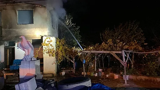 Ev yangında kül oldu!