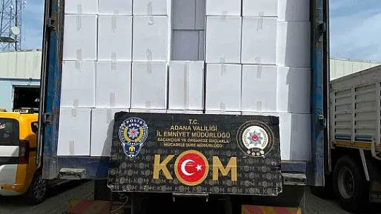 Adana'da 29 milyon kaçak sigara ele geçirildi