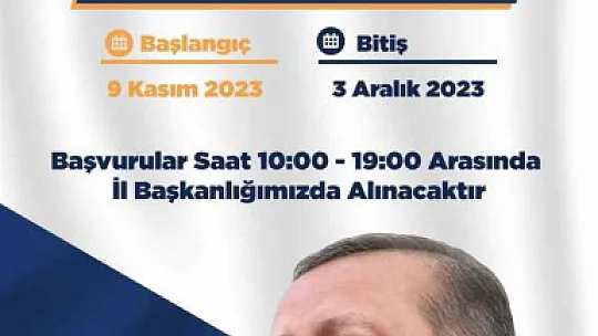 AK Parti'de seçim başvuruları başladı