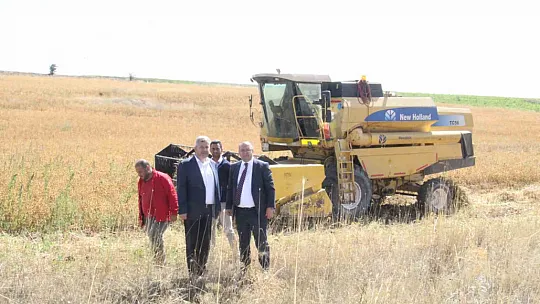 Başkan Altun ve Kaymakam Gülen'den ihtiyaç sahipleri için Aspir hasadı