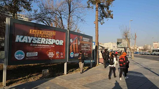 Kent merkezi Kayserispor pankartları ile donatıldı!