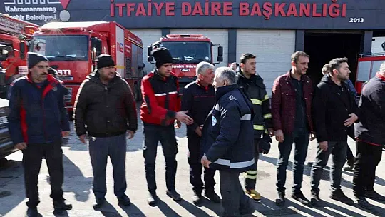 Deprem Bölgesindeki itfaiye erleri ziyaret edildi