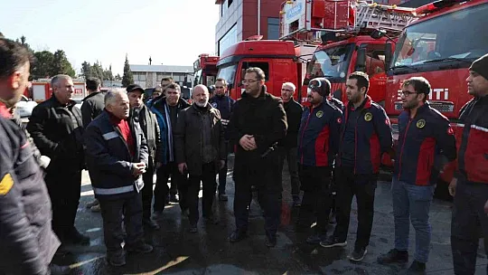 Deprem Bölgesindeki itfaiye erleri ziyaret edildi
