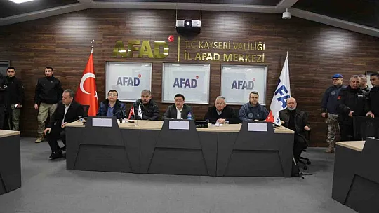 Kayseri'de Kriz Masası kuruldu...