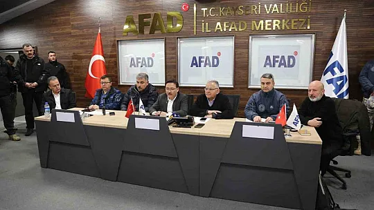 Kayseri'de Kriz Masası kuruldu...