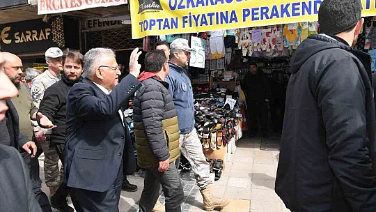 Vali ve Başkan'dan esnaf ziyareti...