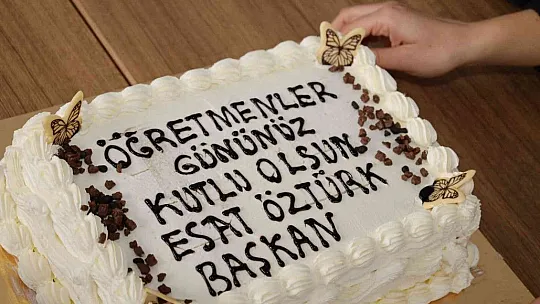 Yahyalı'da öğretmenlere pastalı kutlama