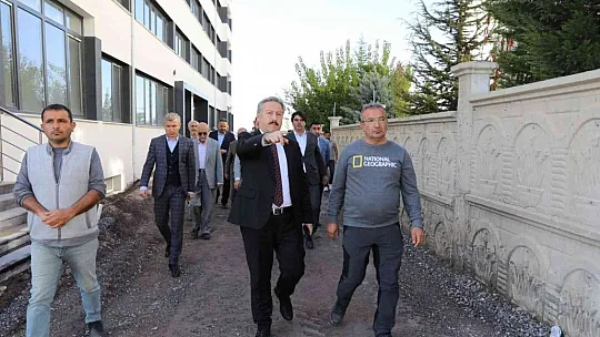 Palancıoğlu, Germir'deki öğrenci yurdu inşaatını inceledi