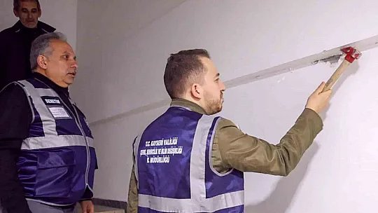 Hasar tespit yapan Yalçın: Endişeye gerek yok! Talas jeolojik yönden zemini en sağlam ilçe
