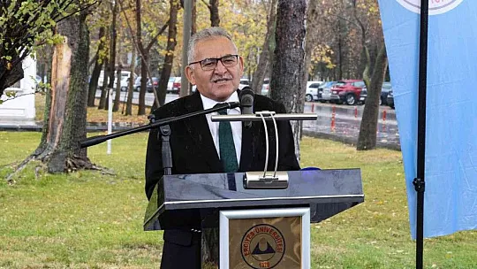 ERÜ'de yağmur altında çevre düzenleme açılış programı...