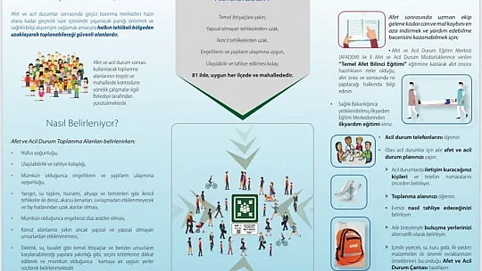 Afet Ve Acil Durum Toplanma Alanlarına nasıl ulaşılabilir?