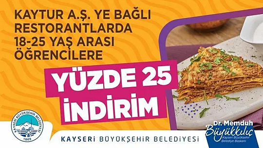 Dikkat! Öğrencilere yüzde 25 indirim müjdesi