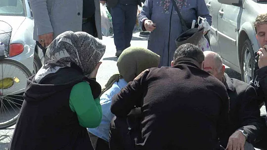Kaza sonrası yayanın başında hüngür hüngür ağladı