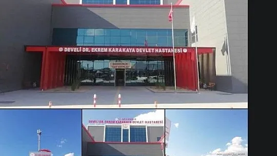 Develi'deki Dr. Ekrem Karakaya Devlet Hastanesi'nin tabelaları asıldı