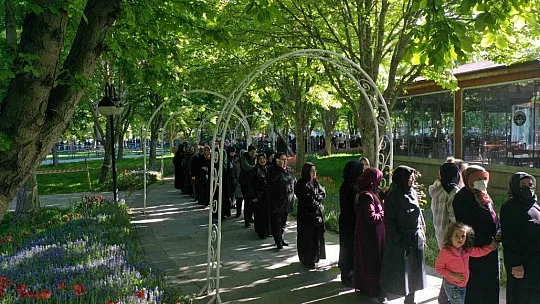Domates fidesi için uzun kuyruklar oluşturdular