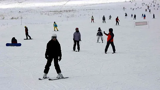Erciyes'te hafta sonu yoğunluğu...