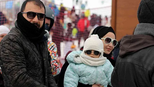 Erciyes'te hafta sonu yoğunluğu...