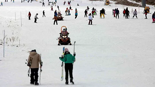 Erciyes'te hafta sonu yoğunluğu...