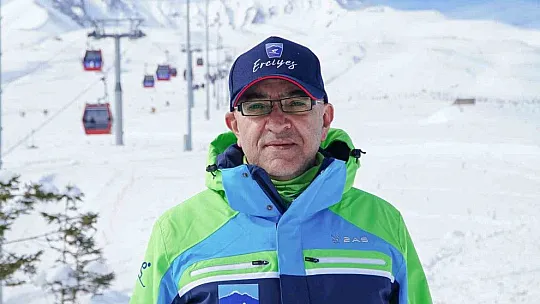 Erciyes'te kayak sezonu devam ediyor