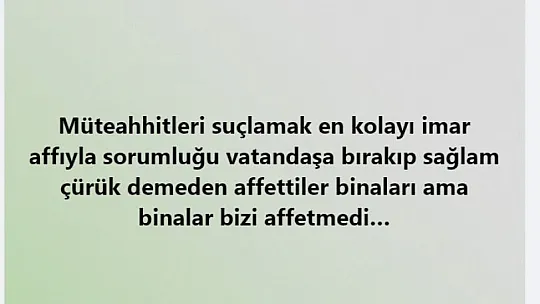 Dikkat çeken çıkış! Gözütok: İmar affıyla sağlam çürük demeden affettiler!