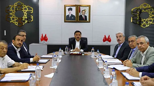 Heyet, Vali Çiçek başkanlığında toplandı
