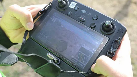 Kayseri'de drone ile ilaçlama