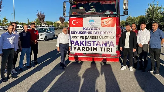 Kayseri'den, Pakistan'a yardım tırı