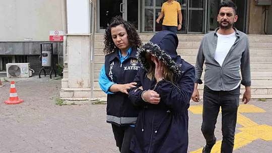 Kadın suçlu bakın nereye saklanmış?