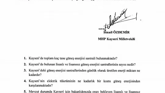 Özdemir, Bakan Bayraktar'a ne sordu?