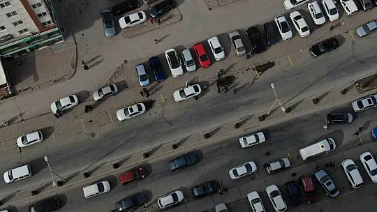 Kayseri'de deprem paniği havadan görüntülendi
