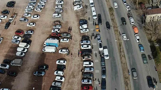 Kayseri'de deprem paniği havadan görüntülendi