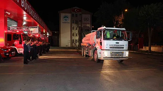Mersin'deki orman yangınına desteğe gittiler