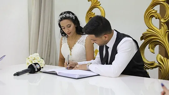Kocasinan'da 2022 yılında 3 bin 138 çift nikah kıydı
