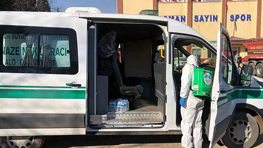 Afet bölgesinde dezenfekte ve ilaçlama çalışması yapıldı