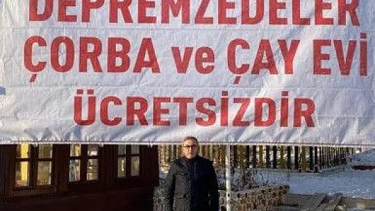 Depremzedelere çay ve yemek ikramı