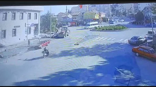 Korkutan an! Duvara çarparak durabildi