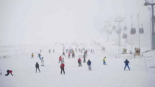 Kayakseverler Erciyes'e akın etti